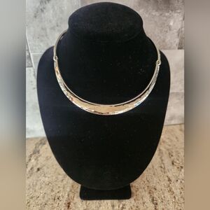 Chico's Hammered Collar Necklace